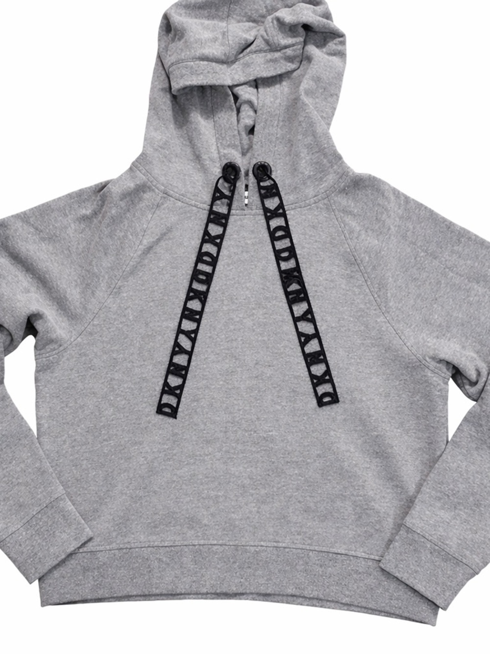 DKNY Gray Women's Hoodie with Black Accents Size Small